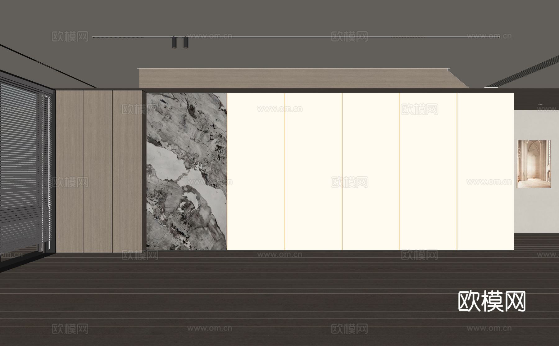 现代客厅 奶油客厅 沙发背景墙 客厅背景 奶油风背景墙su模型