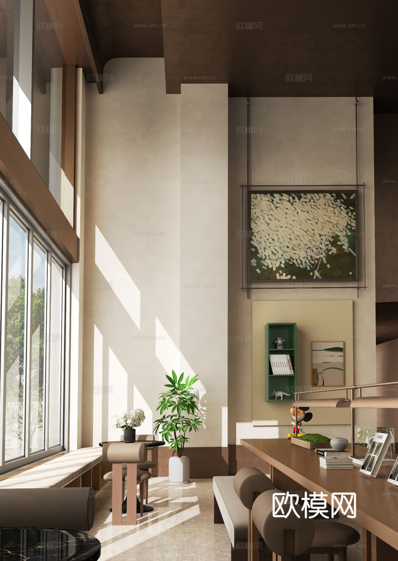 近境制作｜售楼处阅读区3d模型