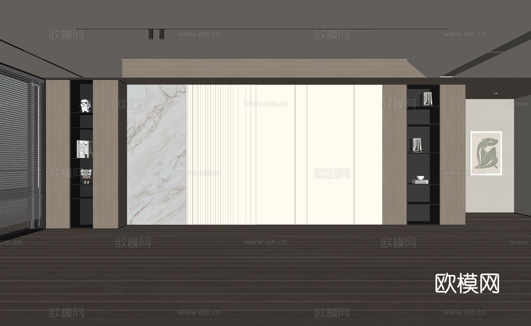 现代客厅 奶油客厅 沙发背景墙 客厅背景 奶油风背景墙su模型