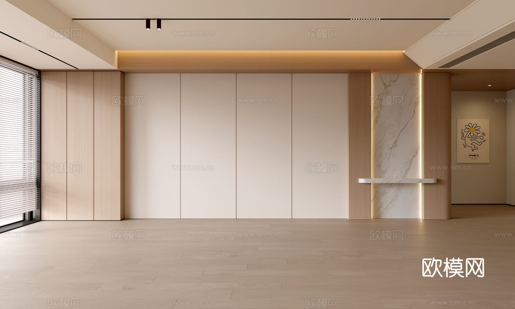 现代客厅 奶油客厅 沙发背景墙 客厅背景 奶油风背景墙su模型