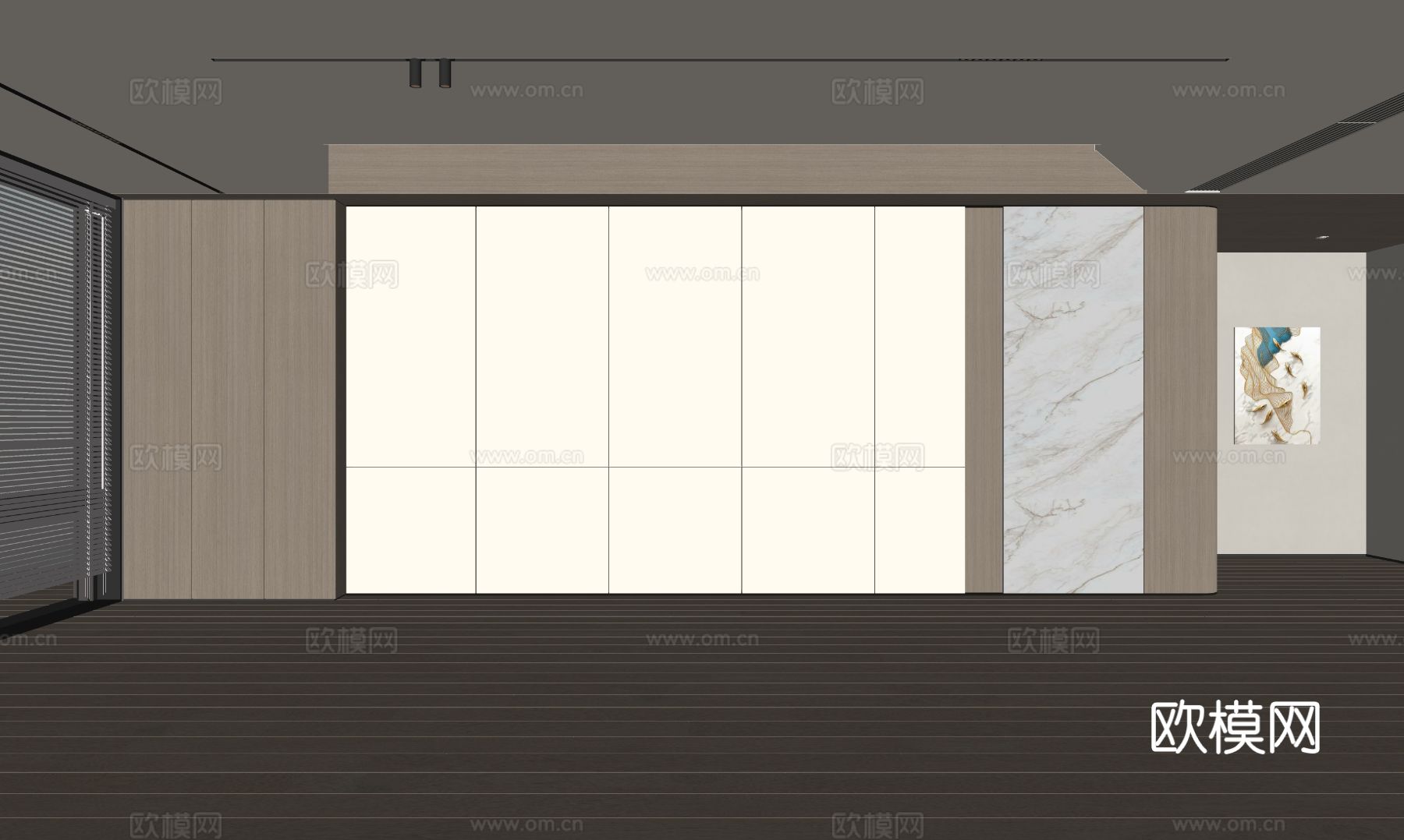 现代客厅 奶油客厅 沙发背景墙 客厅背景 奶油风背景墙免费su模型