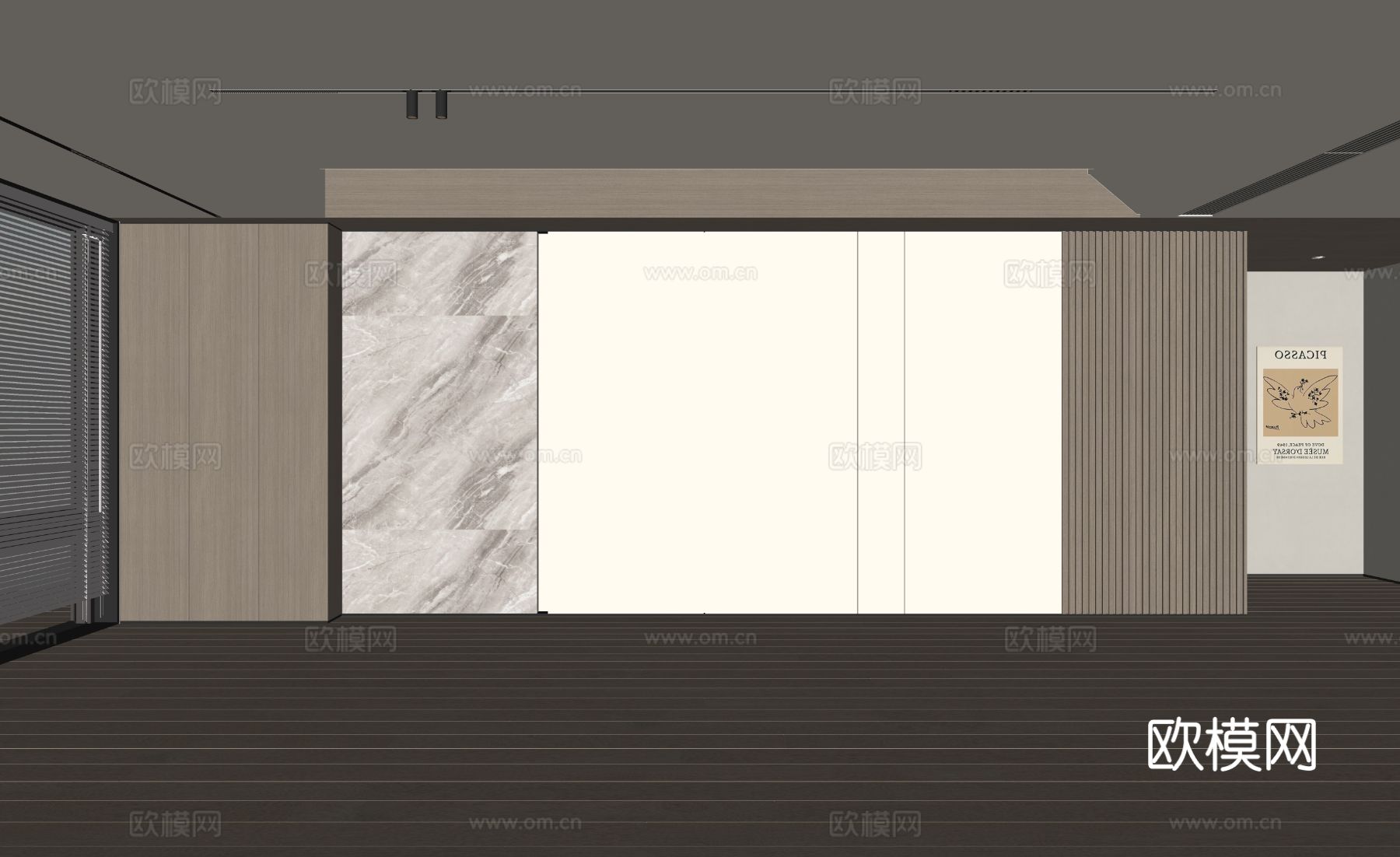 现代客厅 奶油客厅 沙发背景墙 客厅背景 奶油风背景墙su模型