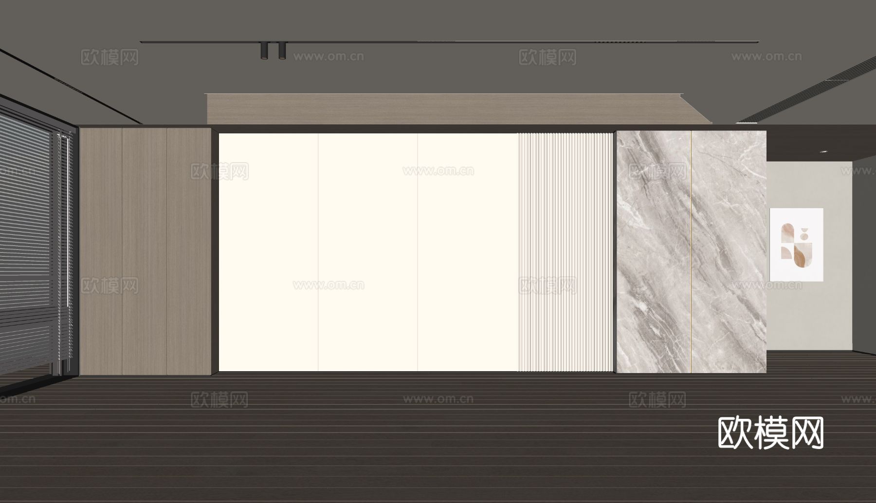 现代客厅 奶油客厅 沙发背景墙 客厅背景 奶油风背景墙su模型