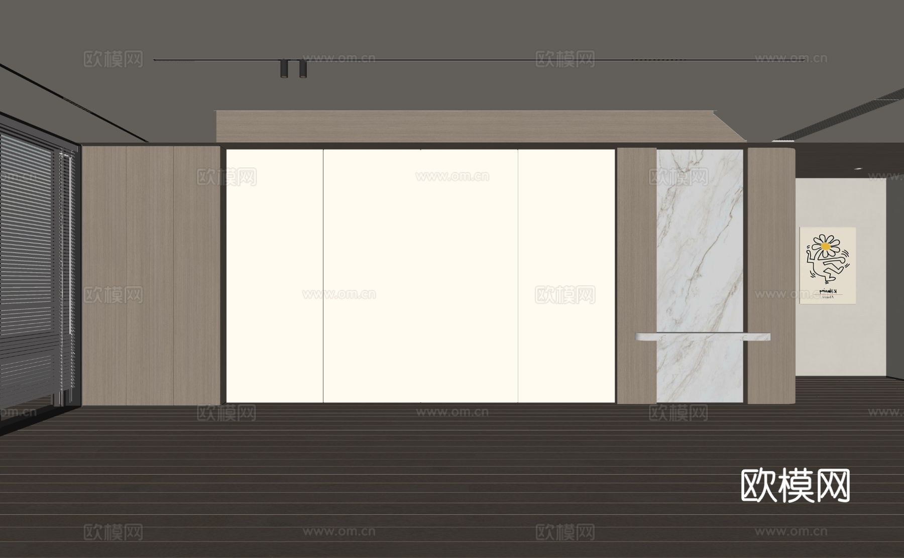 现代客厅 奶油客厅 沙发背景墙 客厅背景 奶油风背景墙su模型