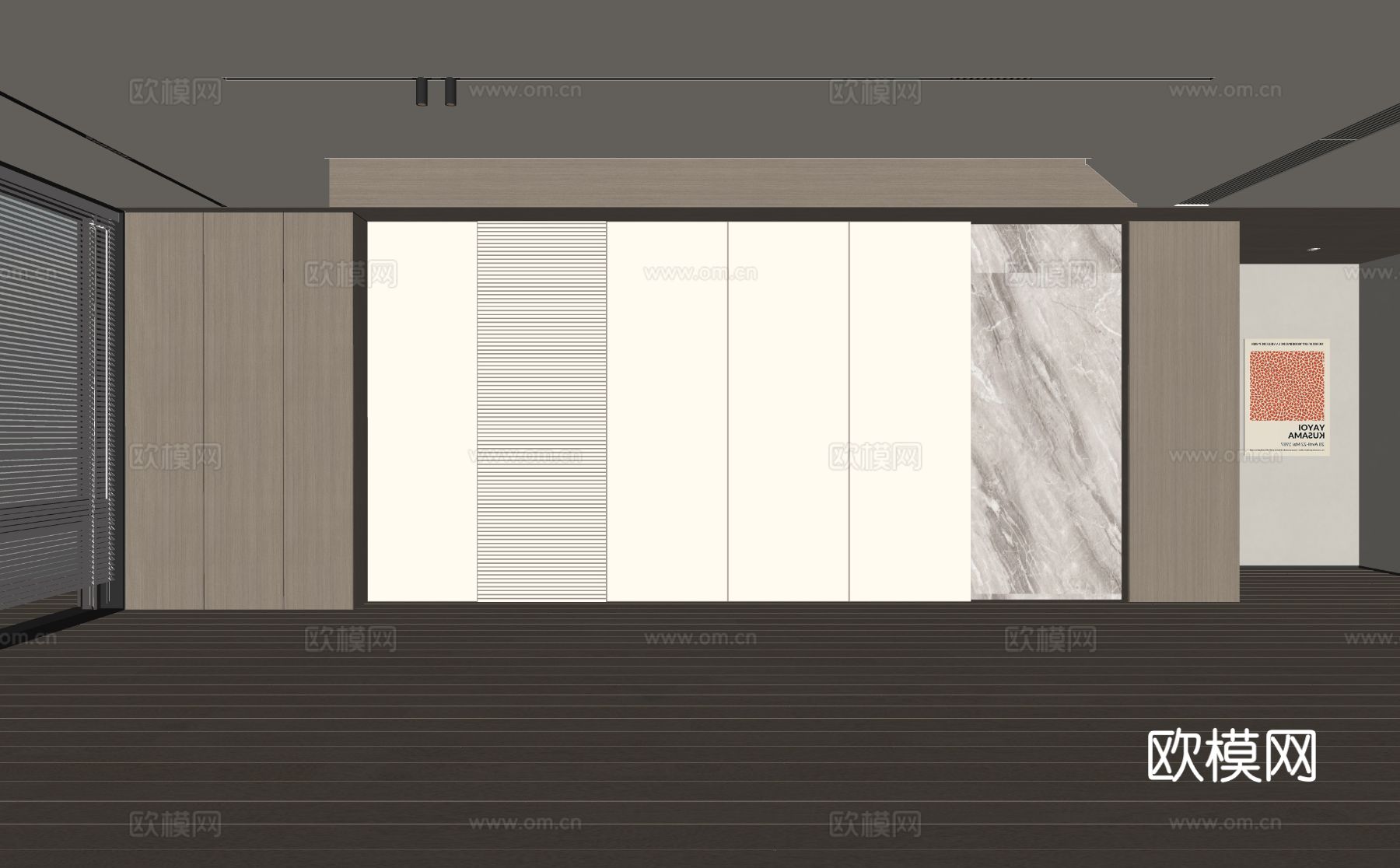 现代客厅 奶油客厅 沙发背景墙 客厅背景 奶油风背景墙su模型