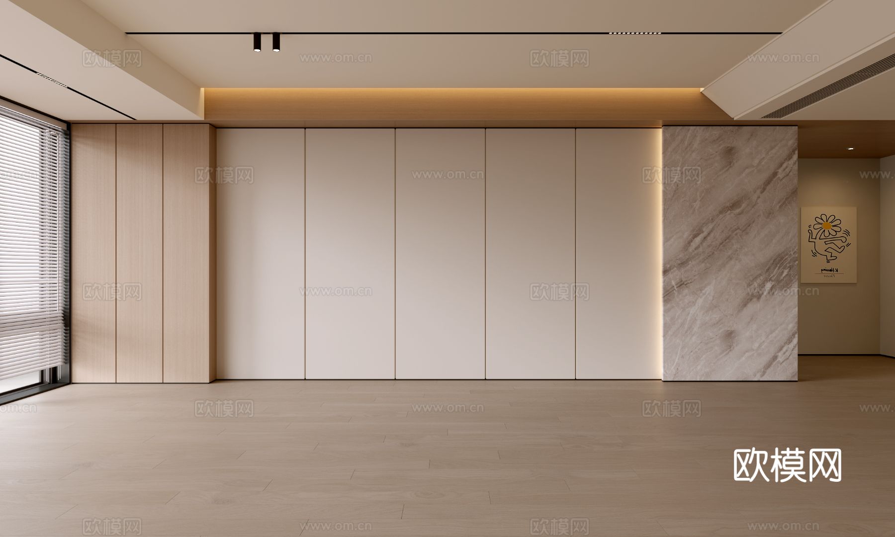 现代客厅 奶油客厅 沙发背景墙 客厅背景 奶油风背景墙su模型