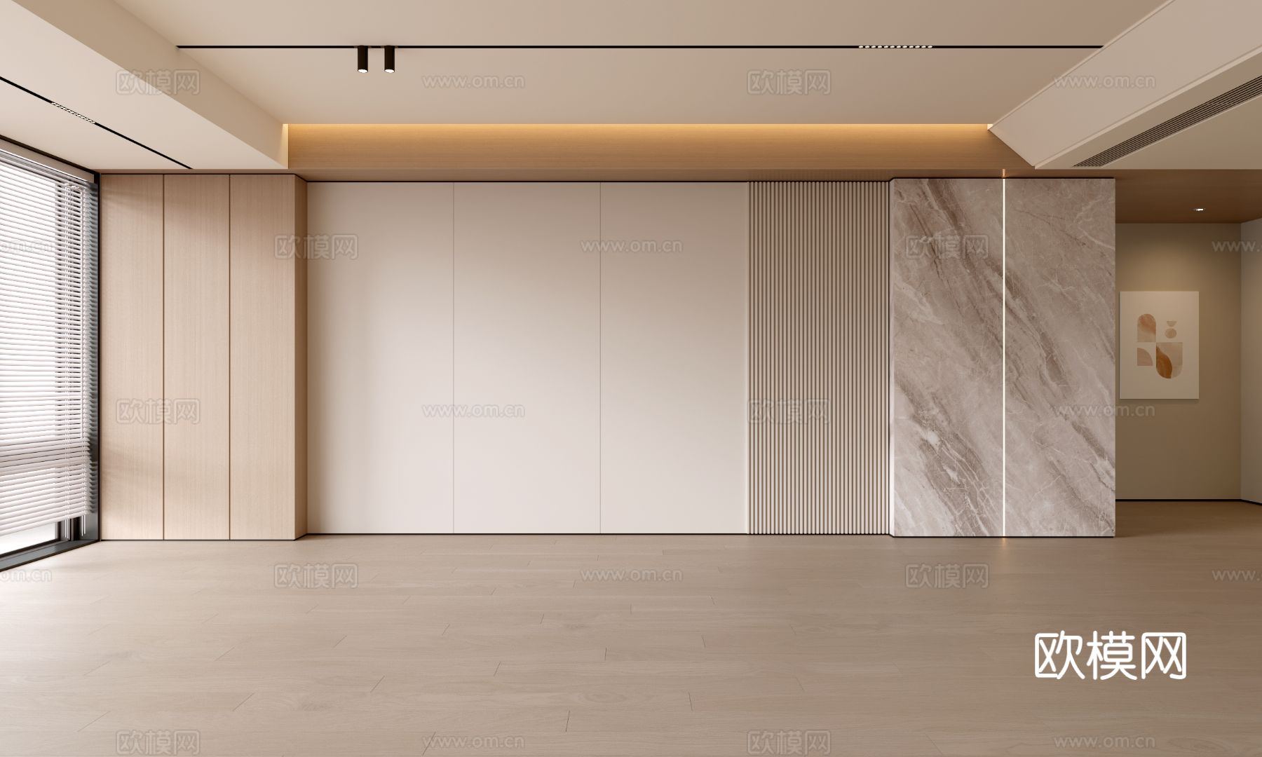 现代客厅 奶油客厅 沙发背景墙 客厅背景 奶油风背景墙su模型