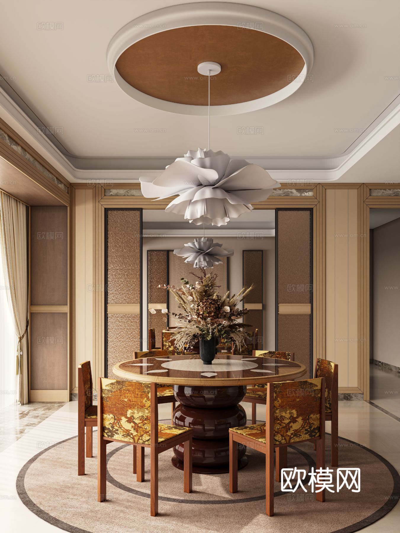 召禾设计 徐汇滨江「安澜上海」 奢华餐厅3d模型