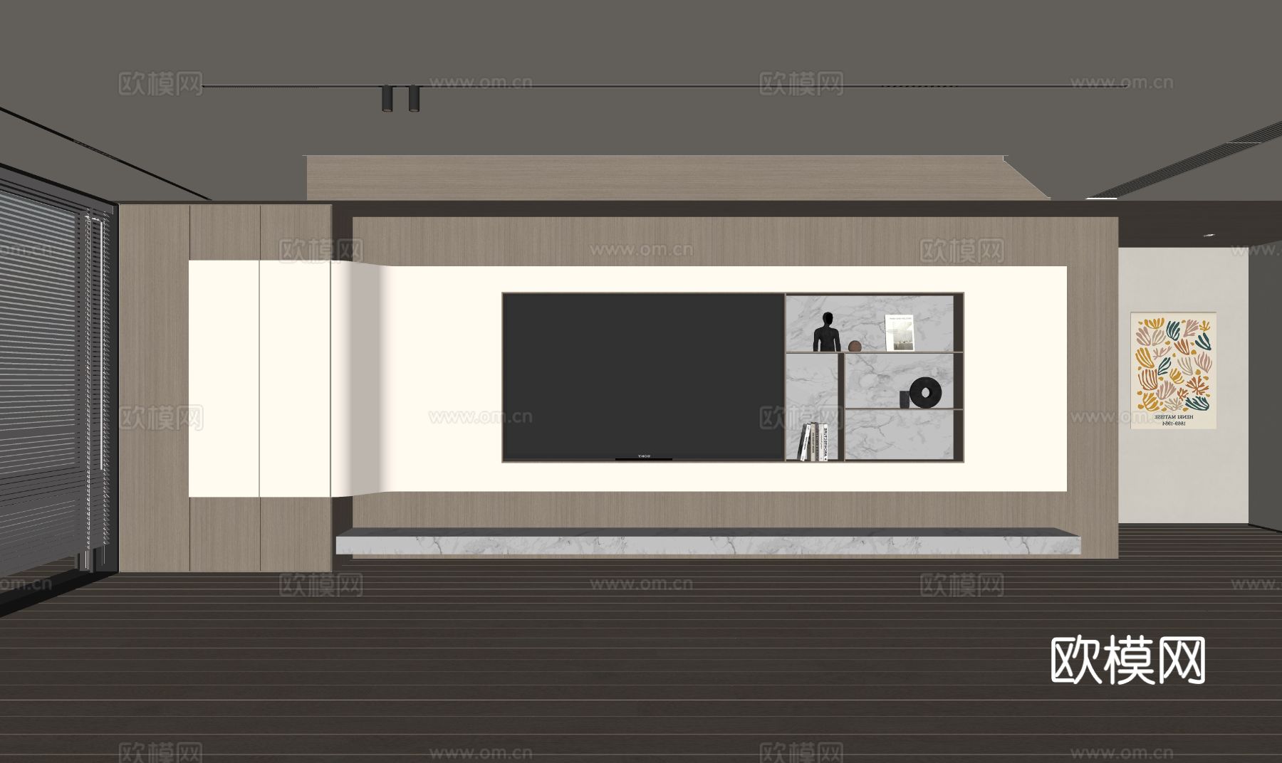 现代客厅 奶油客厅 电视背景墙 客厅背景 奶油风背景墙su模型su模型