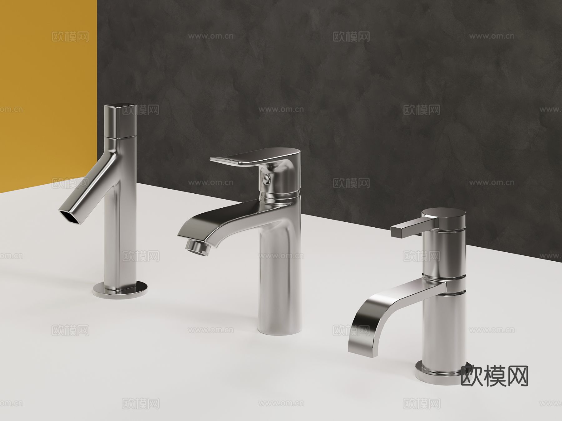 现代水龙头su模型