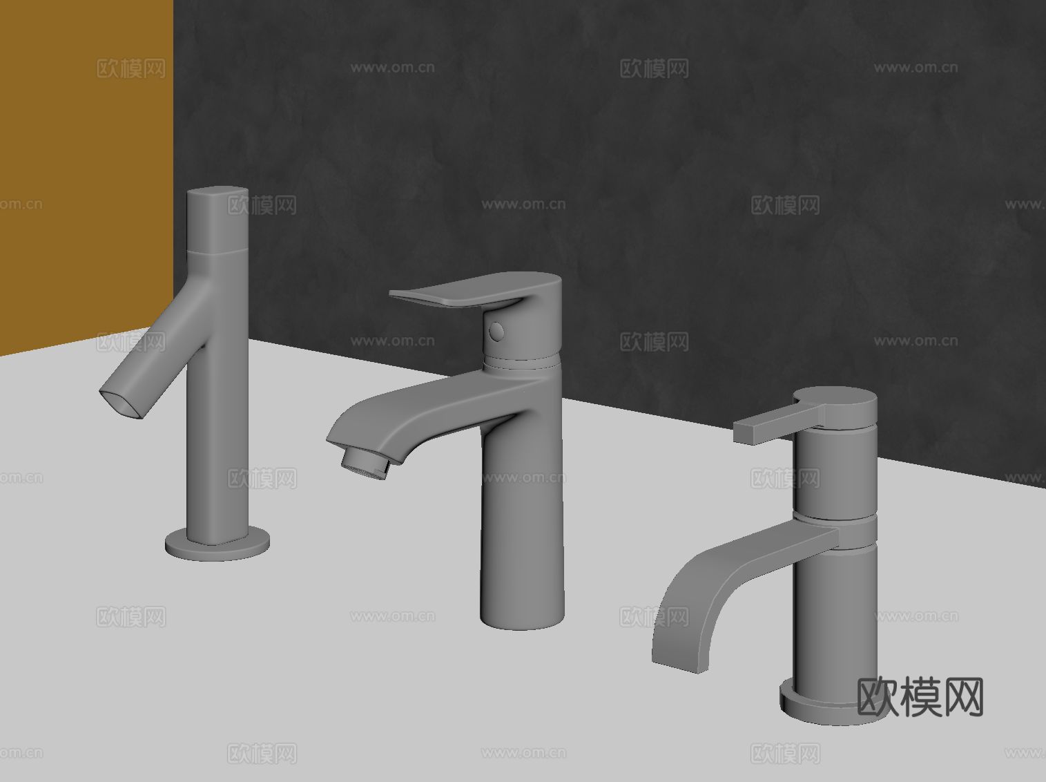 现代水龙头su模型