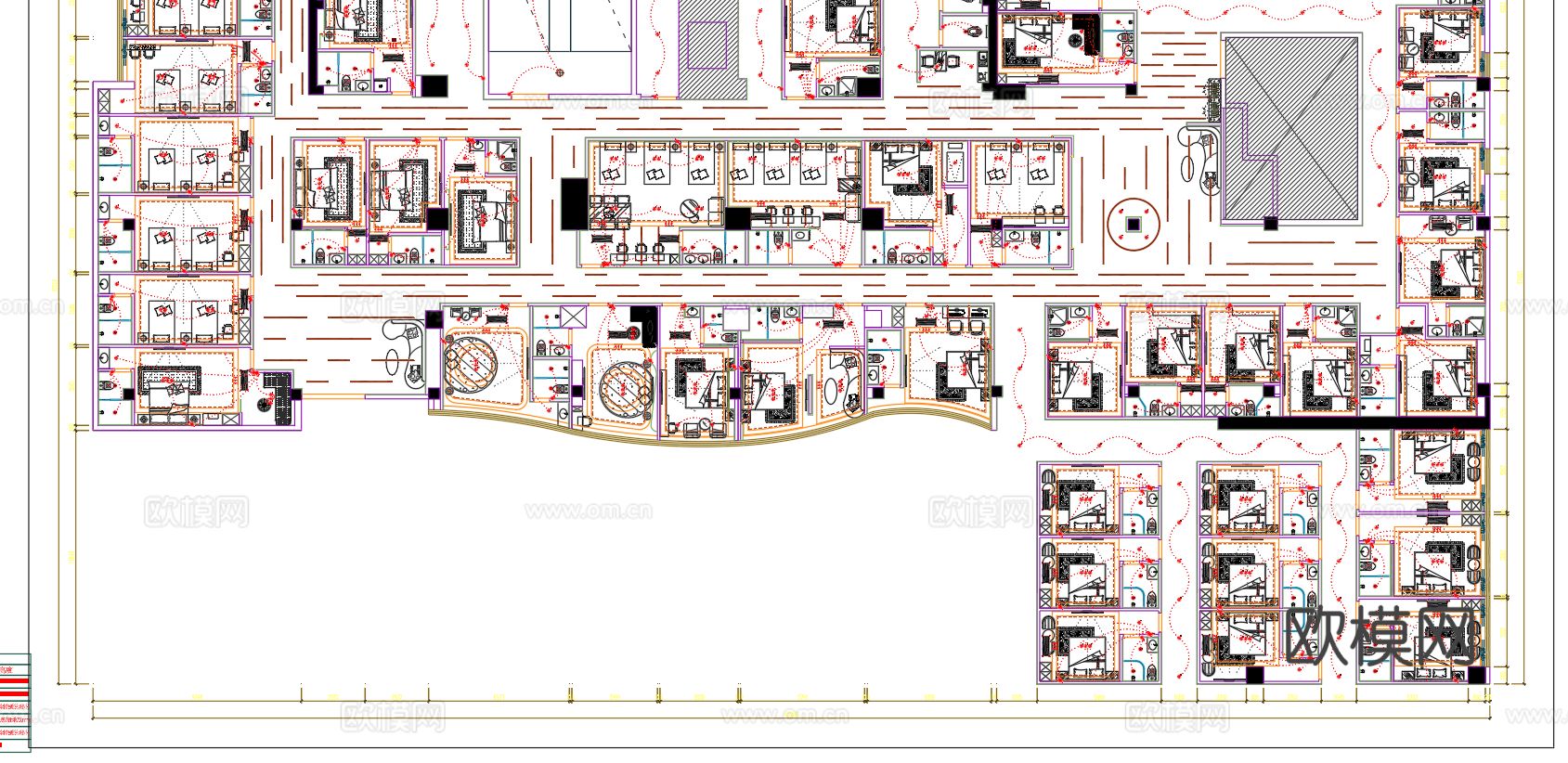 云端酒店全套CAD施工图