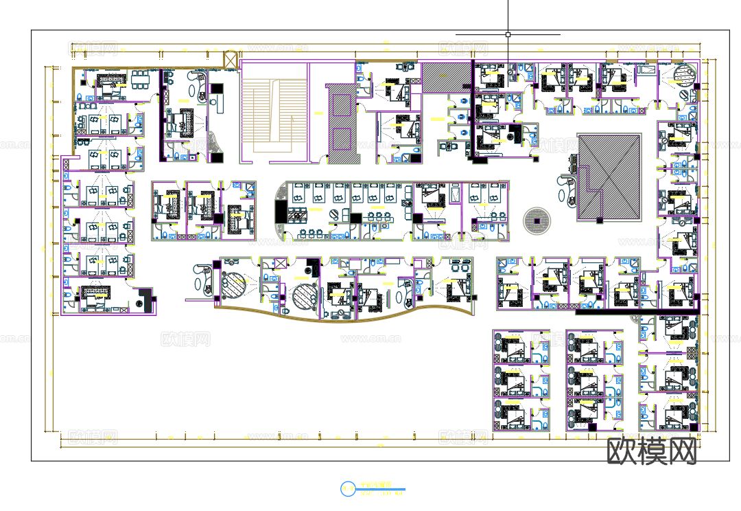 云端酒店全套CAD施工图