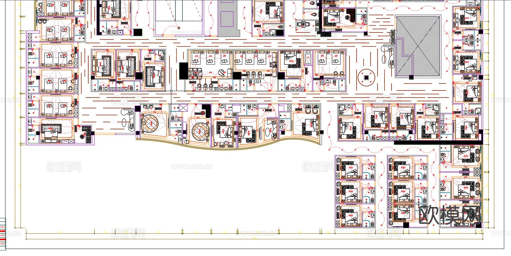 云端酒店全套CAD施工图