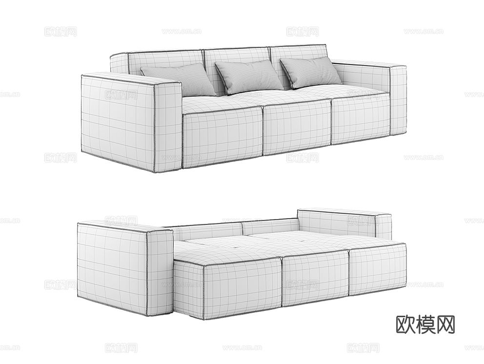 MEBELFORM 三人沙发3d模型下载（渲染图5）