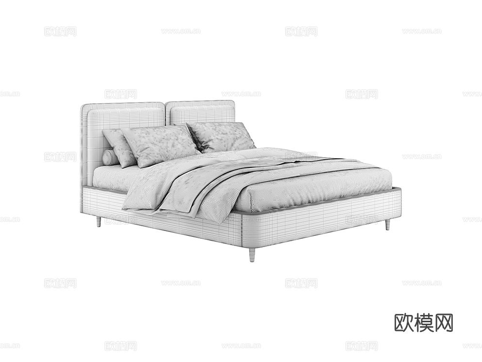 MEBELFORM 双人床3d模型下载（渲染图4）