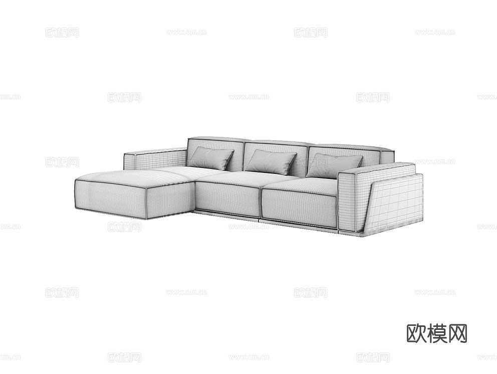 MEBELFORM 转角沙发3d模型下载（渲染图2）