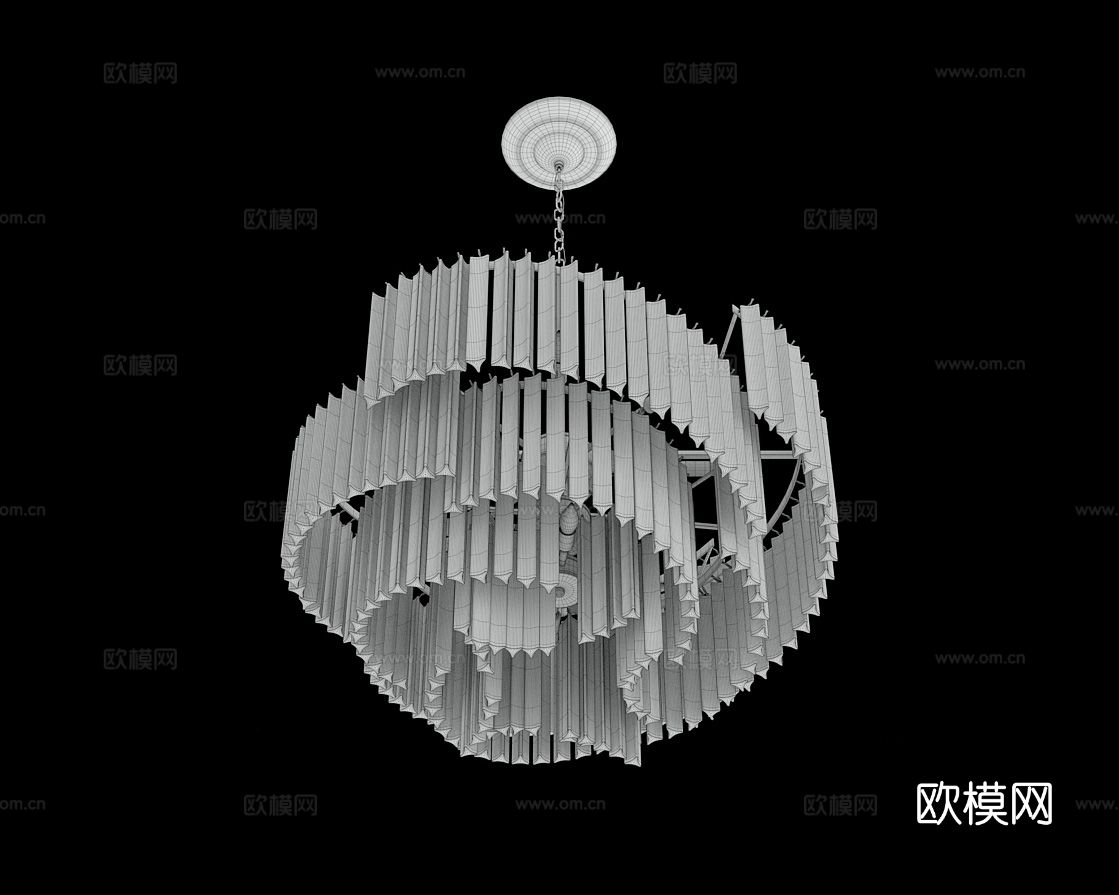 Cloyd 轻奢吊灯3d模型下载（渲染图5）