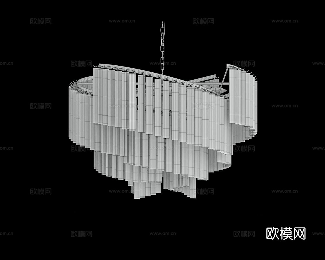 Cloyd 轻奢吊灯3d模型下载（渲染图4）