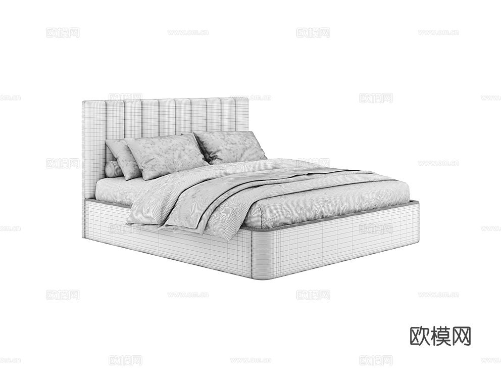 MEBELFORM 意式双人床3d模型下载（渲染图4）