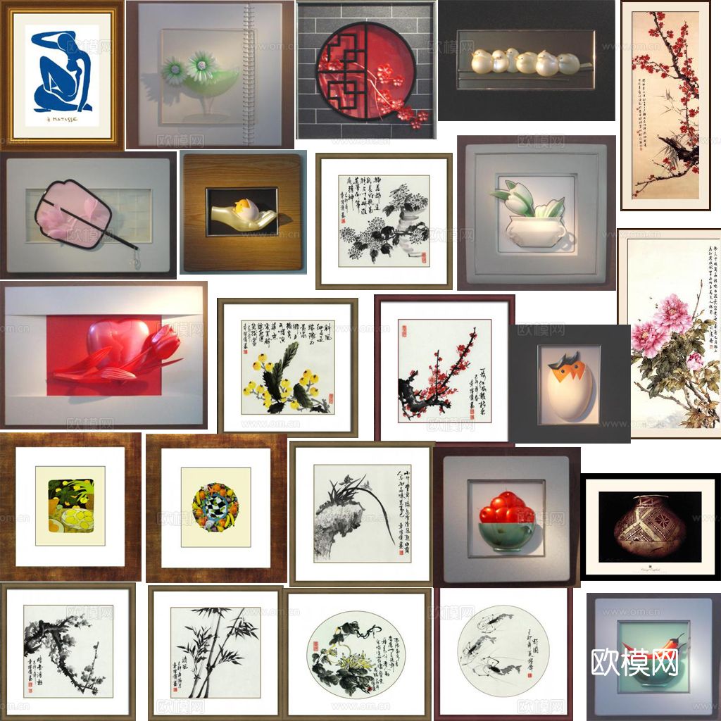 现代侘寂装饰画_装饰画_软装