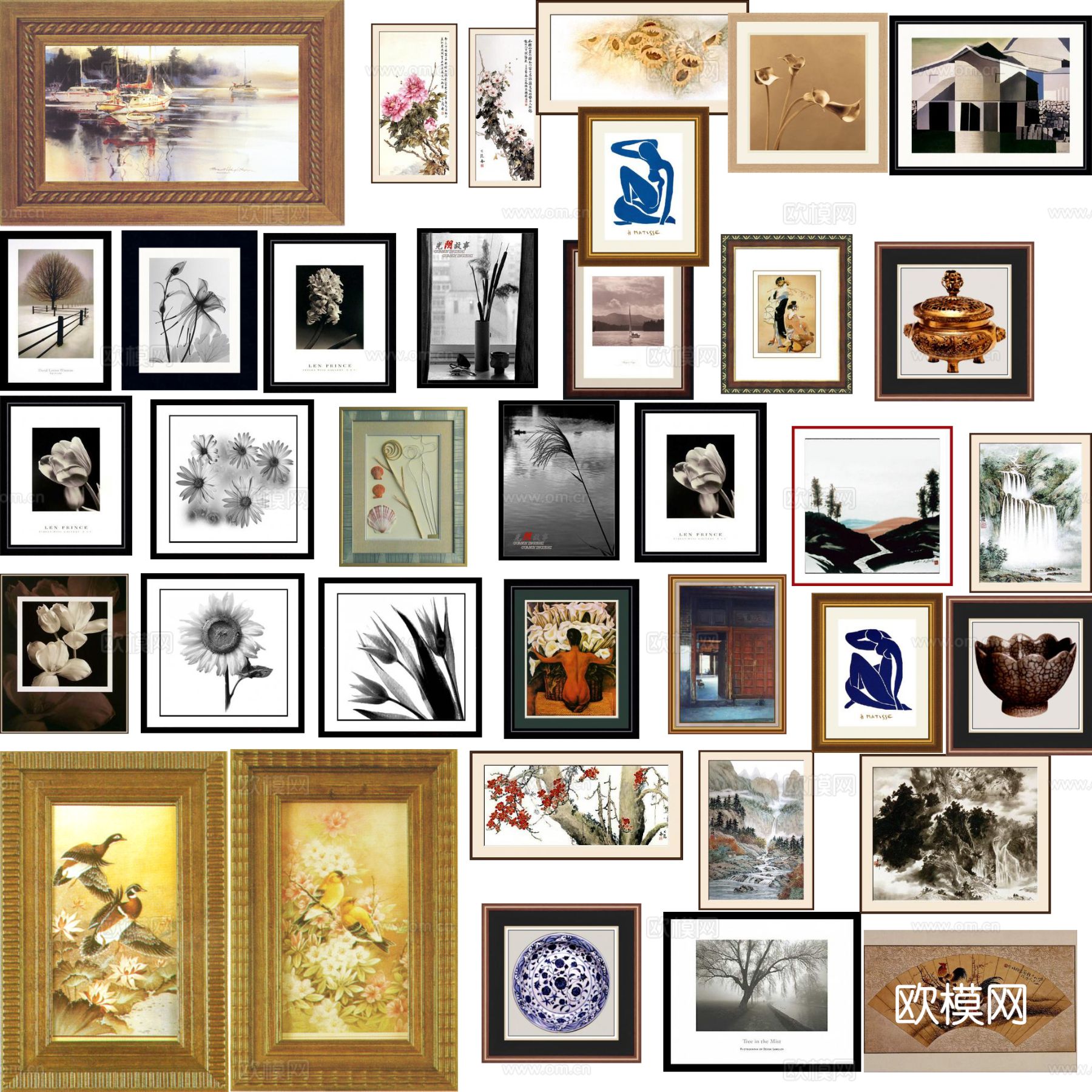 现代极简装饰画_水墨画_抽象画_插画_国画