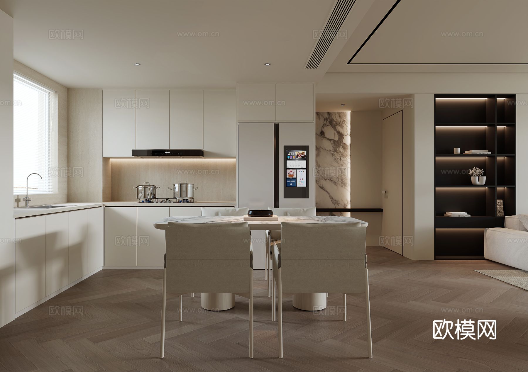 开放式厨房su模型