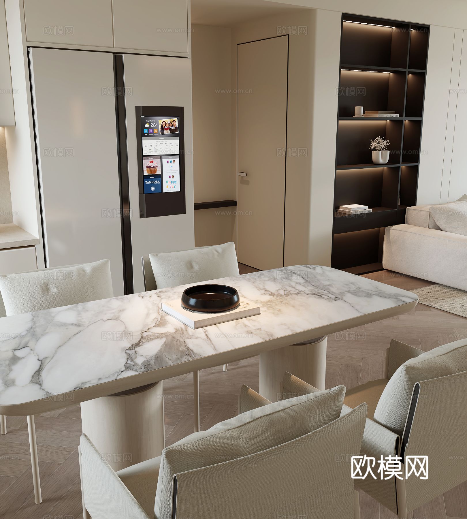 开放式厨房su模型