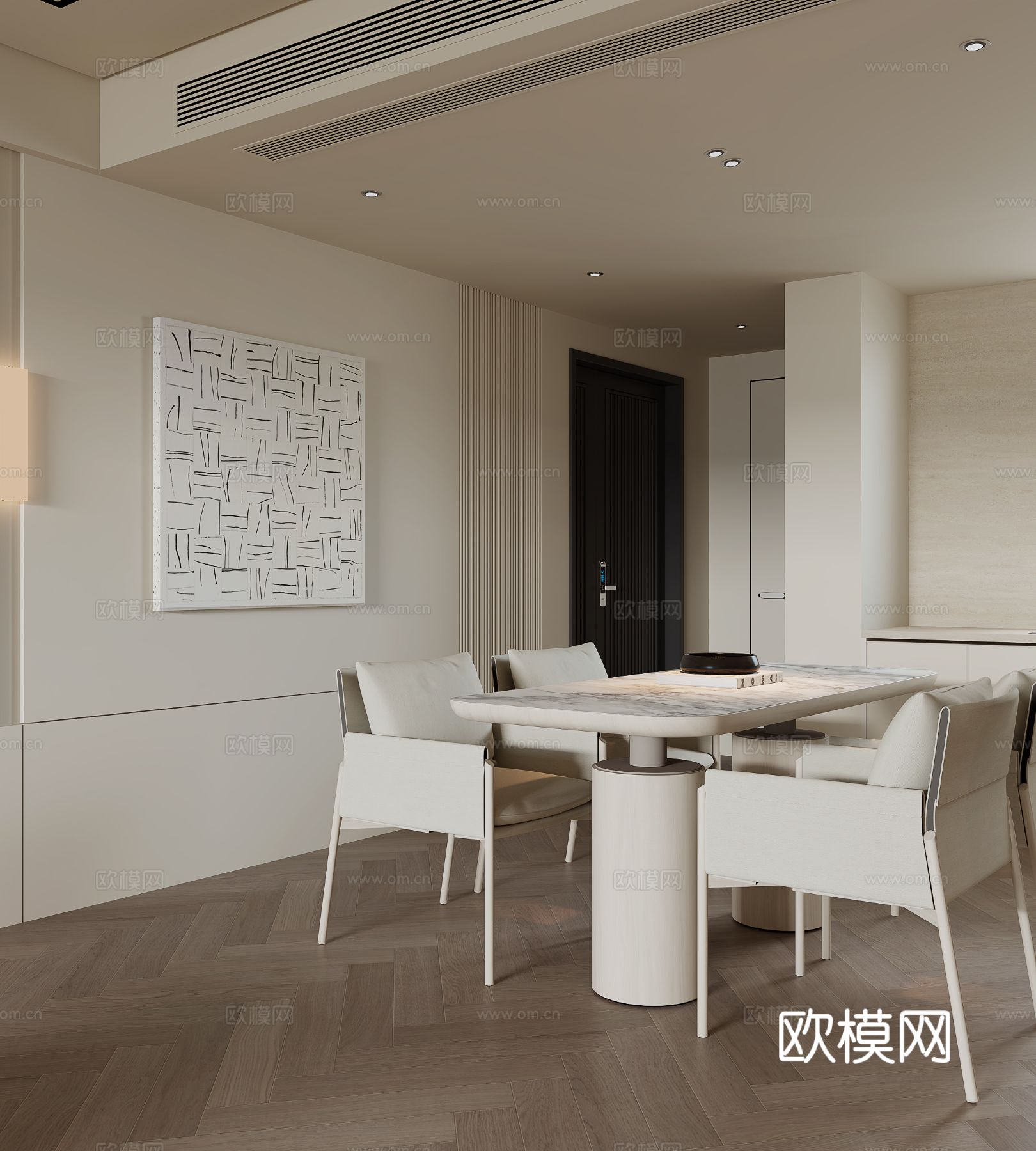 开放式厨房su模型