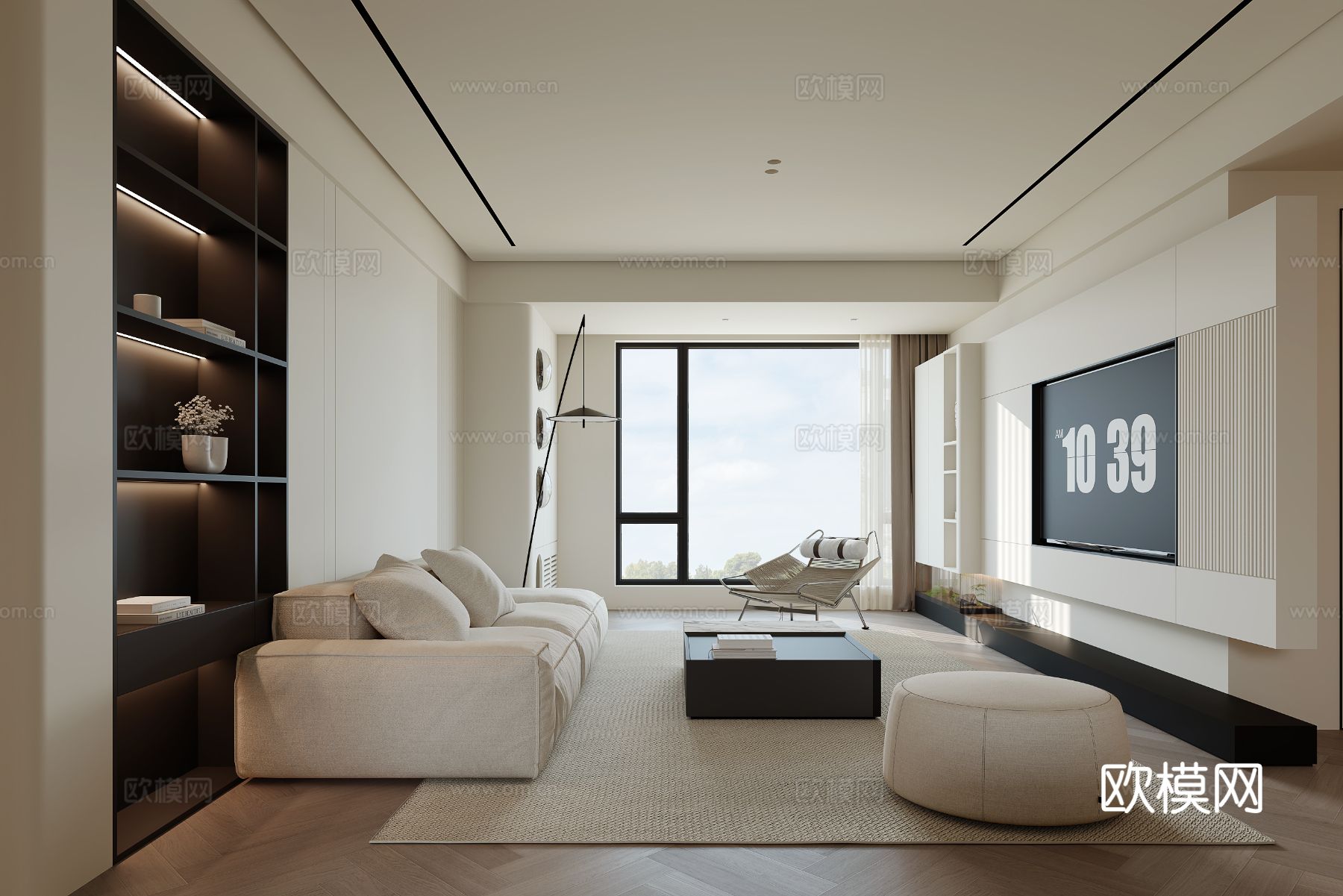 现代客厅su模型