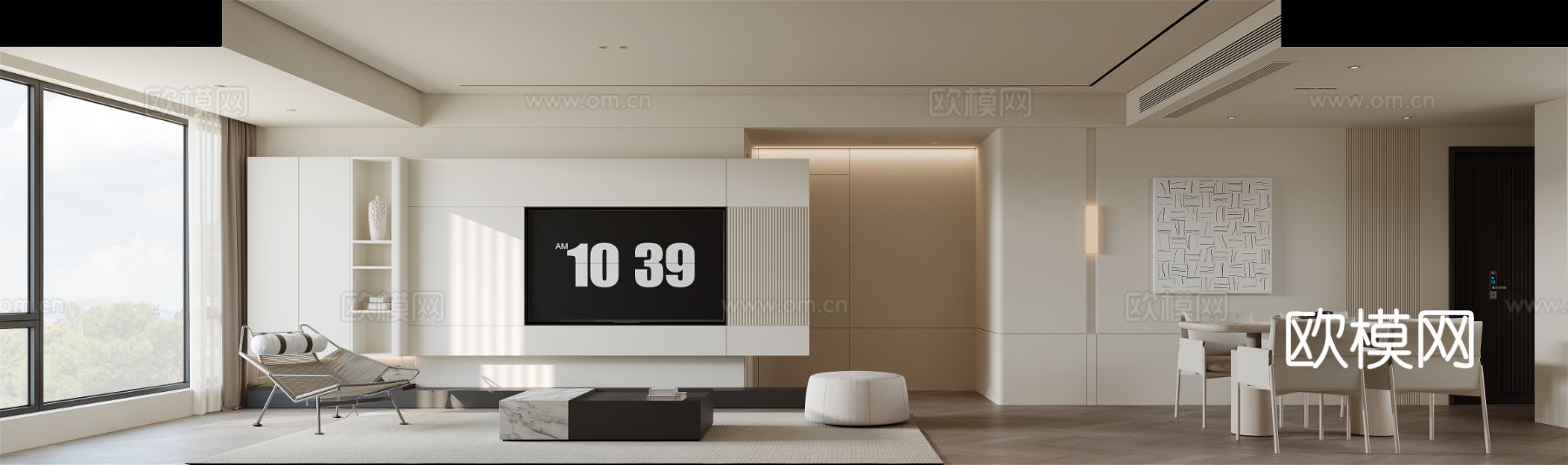 现代客餐厅su模型