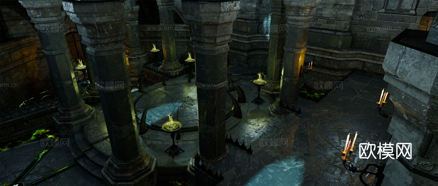 中世纪建筑 西方建筑 复古房屋 西方祭坛 祭台su模型