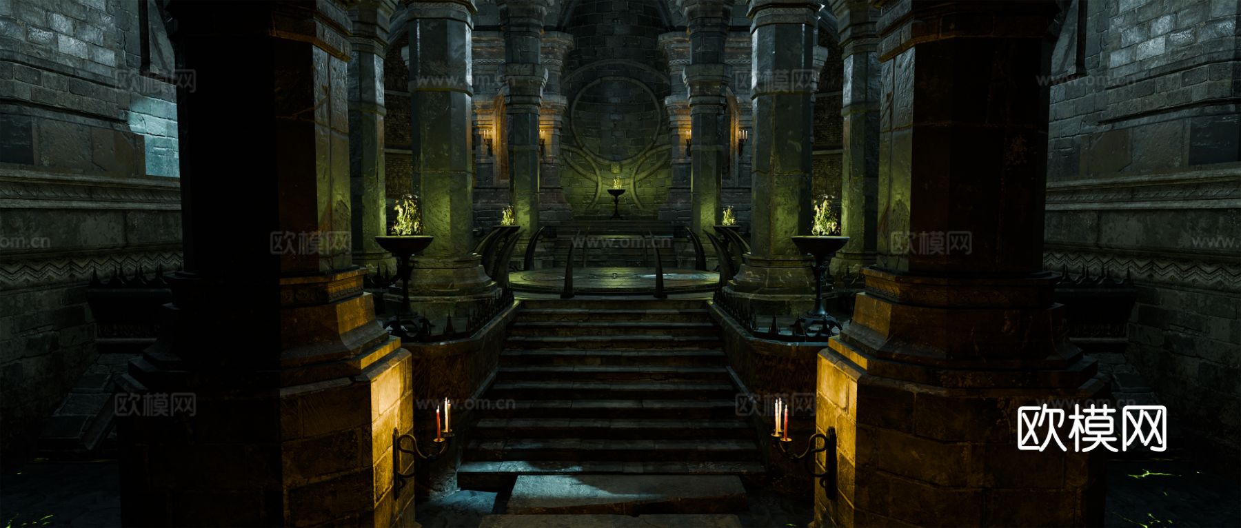 中世纪建筑 西方建筑 复古房屋 西方祭坛 祭台su模型