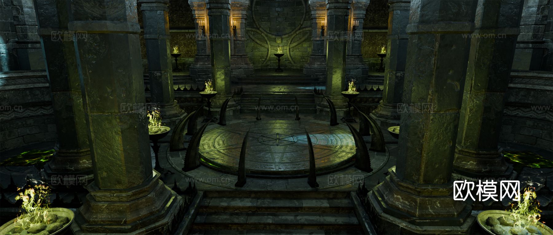 中世纪建筑 西方建筑 复古房屋 西方祭坛 祭台su模型