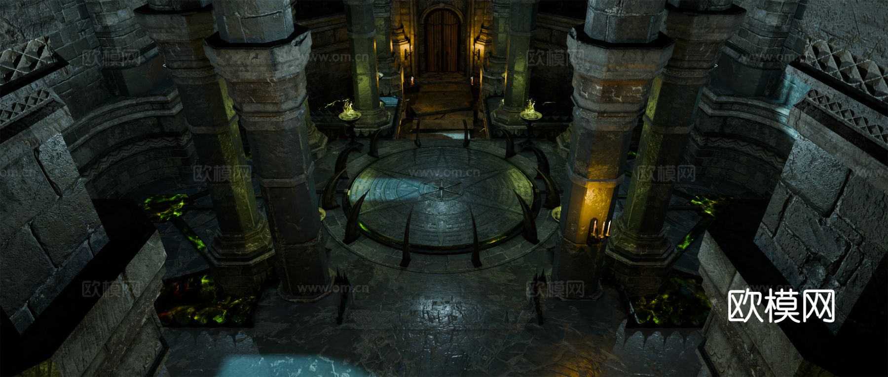 中世纪建筑 西方建筑 复古房屋 西方祭坛 祭台su模型