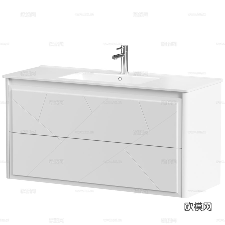 艾伦布劳巴黎120型水槽下柜 1.3600 洗手台3d模型下载