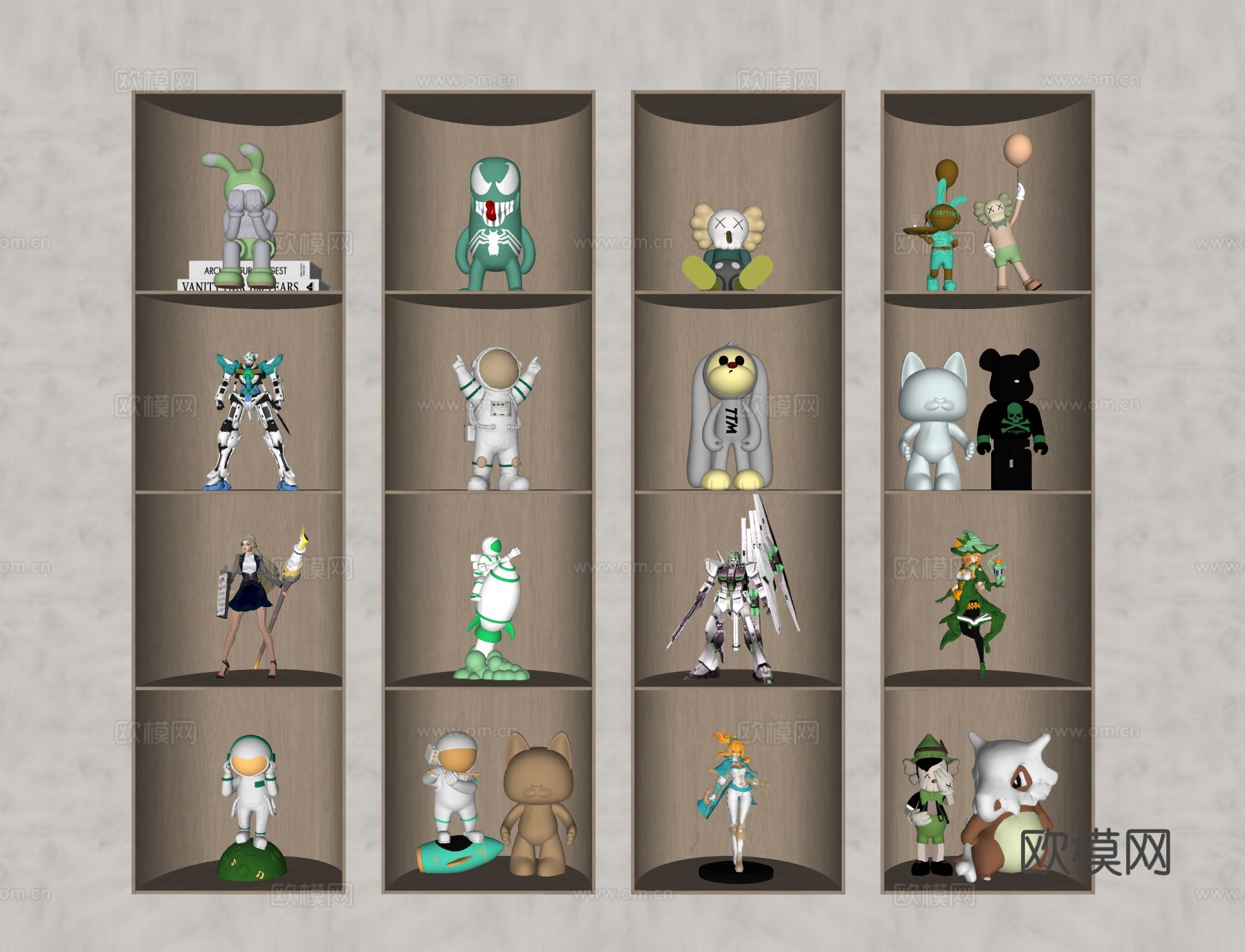 现代手办玩具su模型