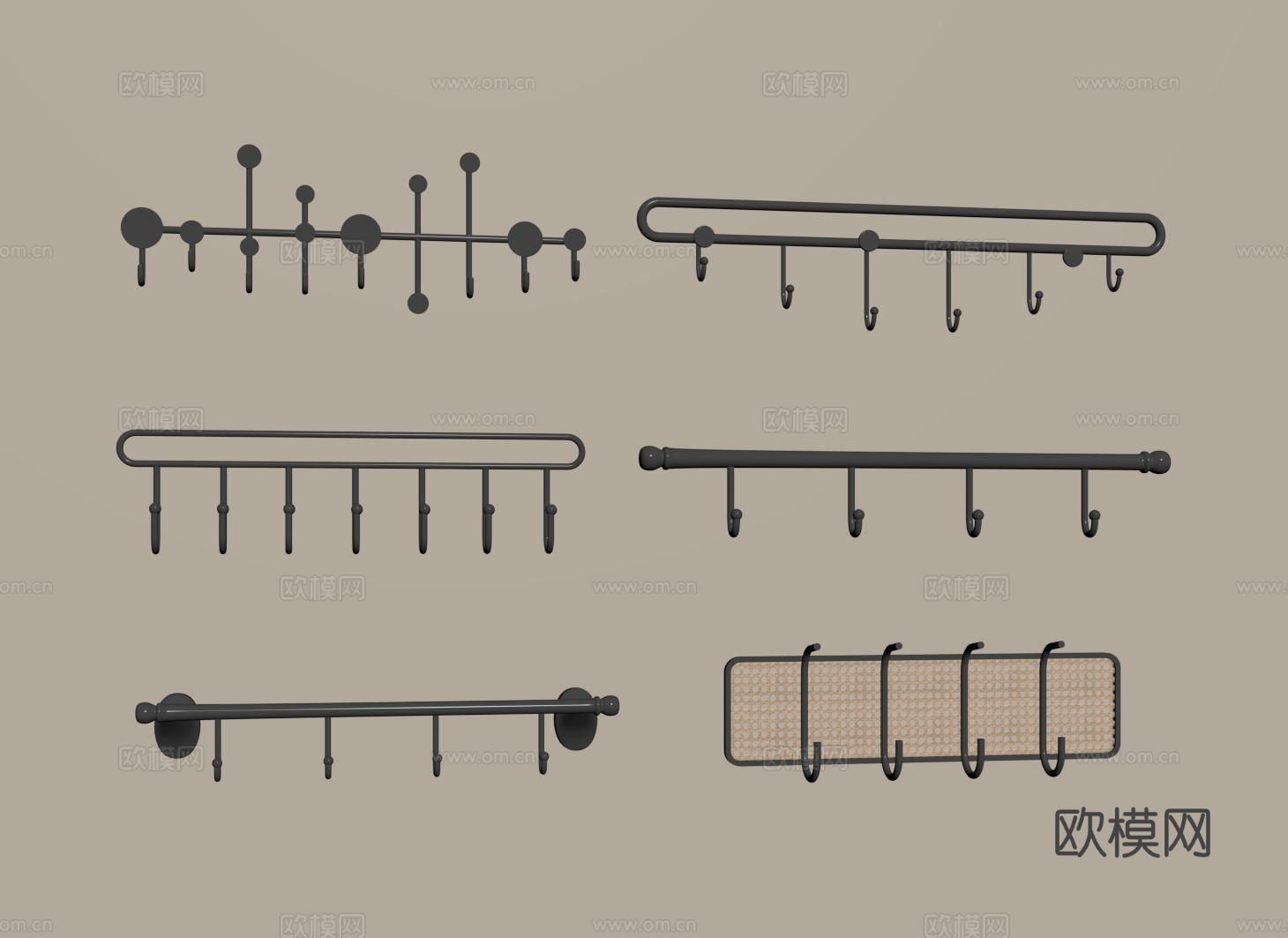 北欧挂钩 挂衣钩su模型