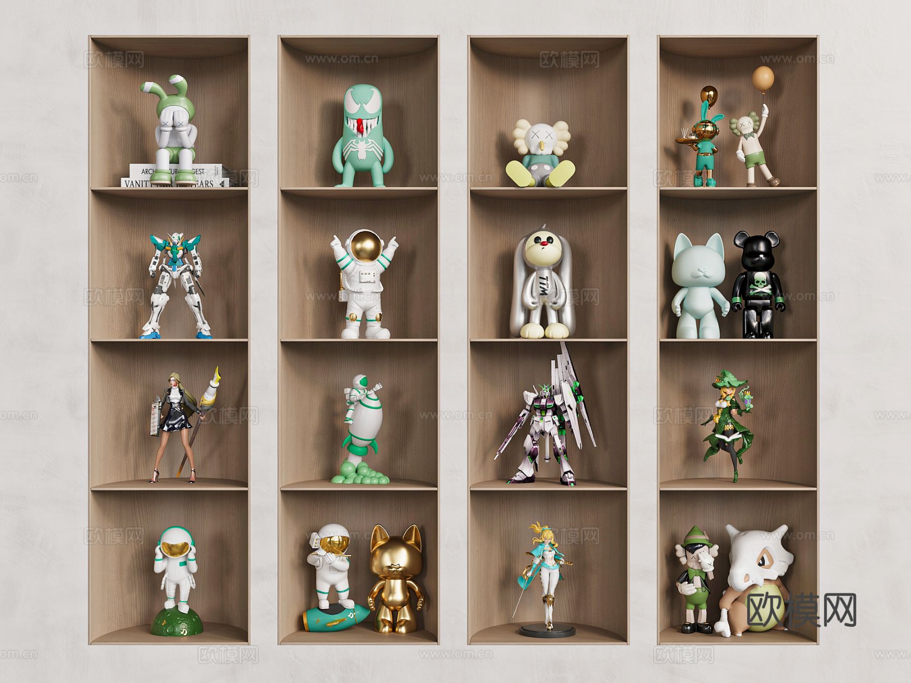 现代手办玩具su模型