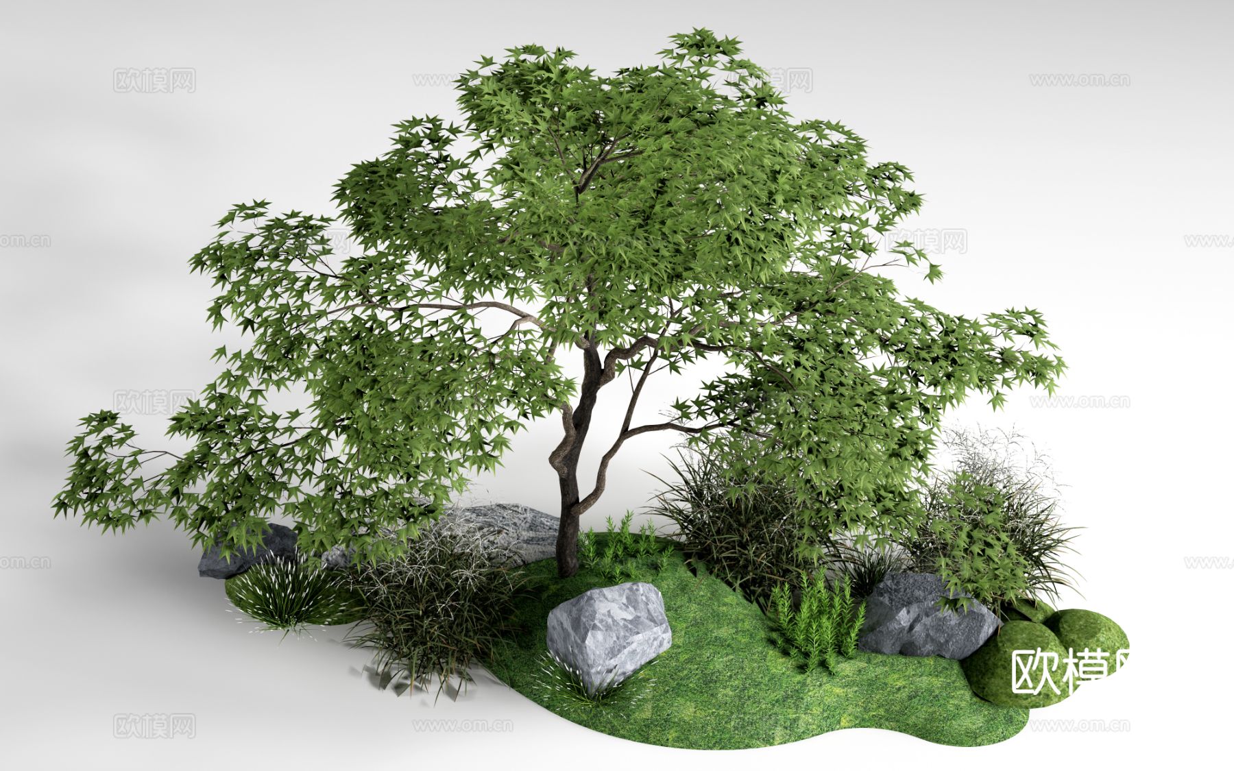 现代景观植物 植物造景 庭院植物 植物堆su模型