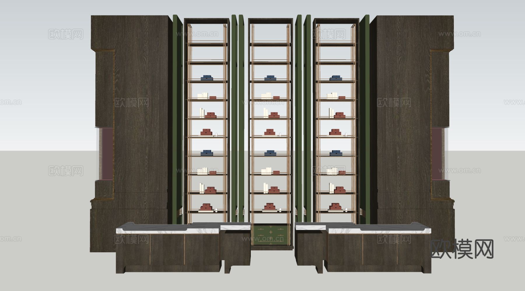 新中式酒店背景墙 大堂背景墙 接待前台背景墙 大厅背景墙su模型