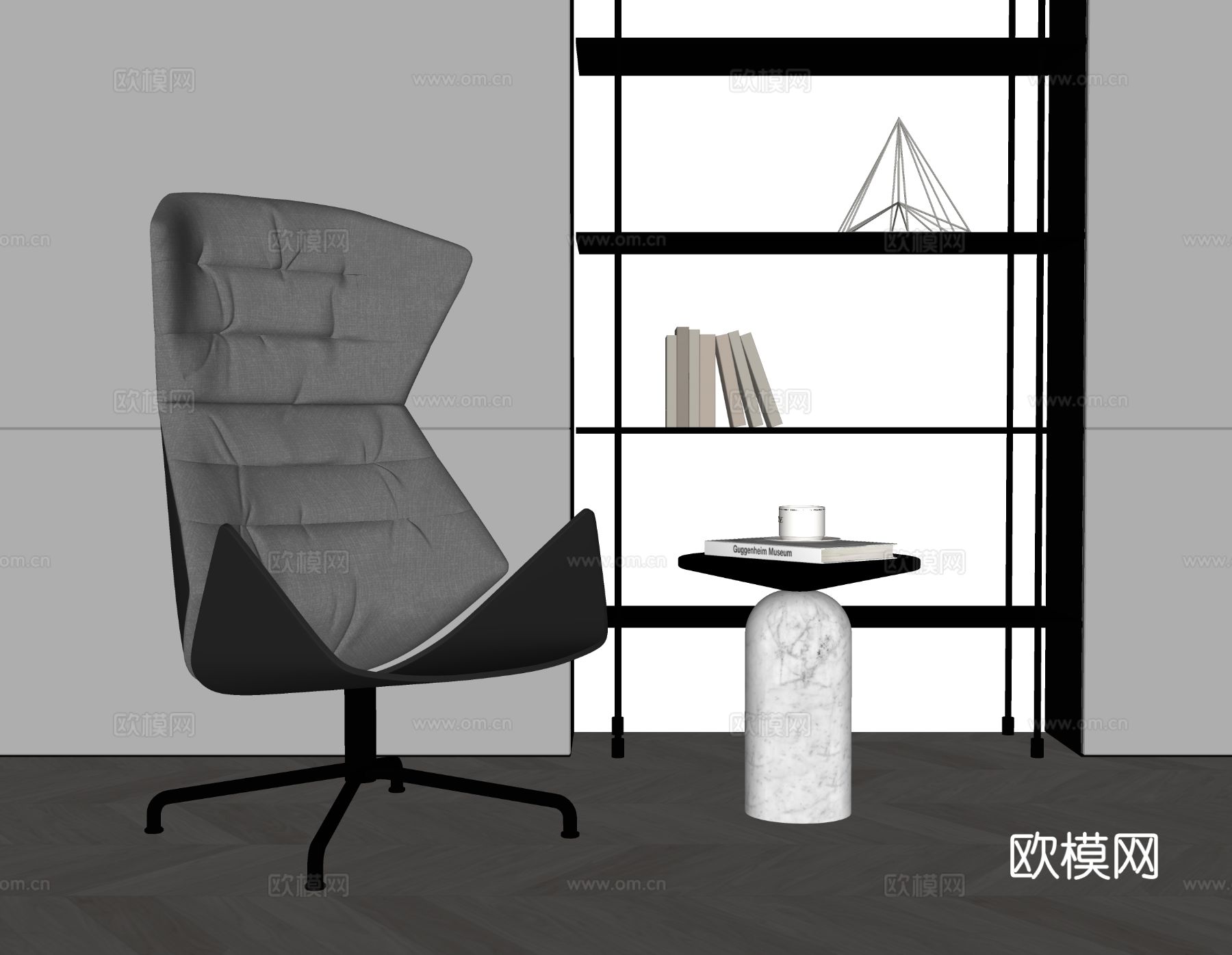 现代休闲椅su模型