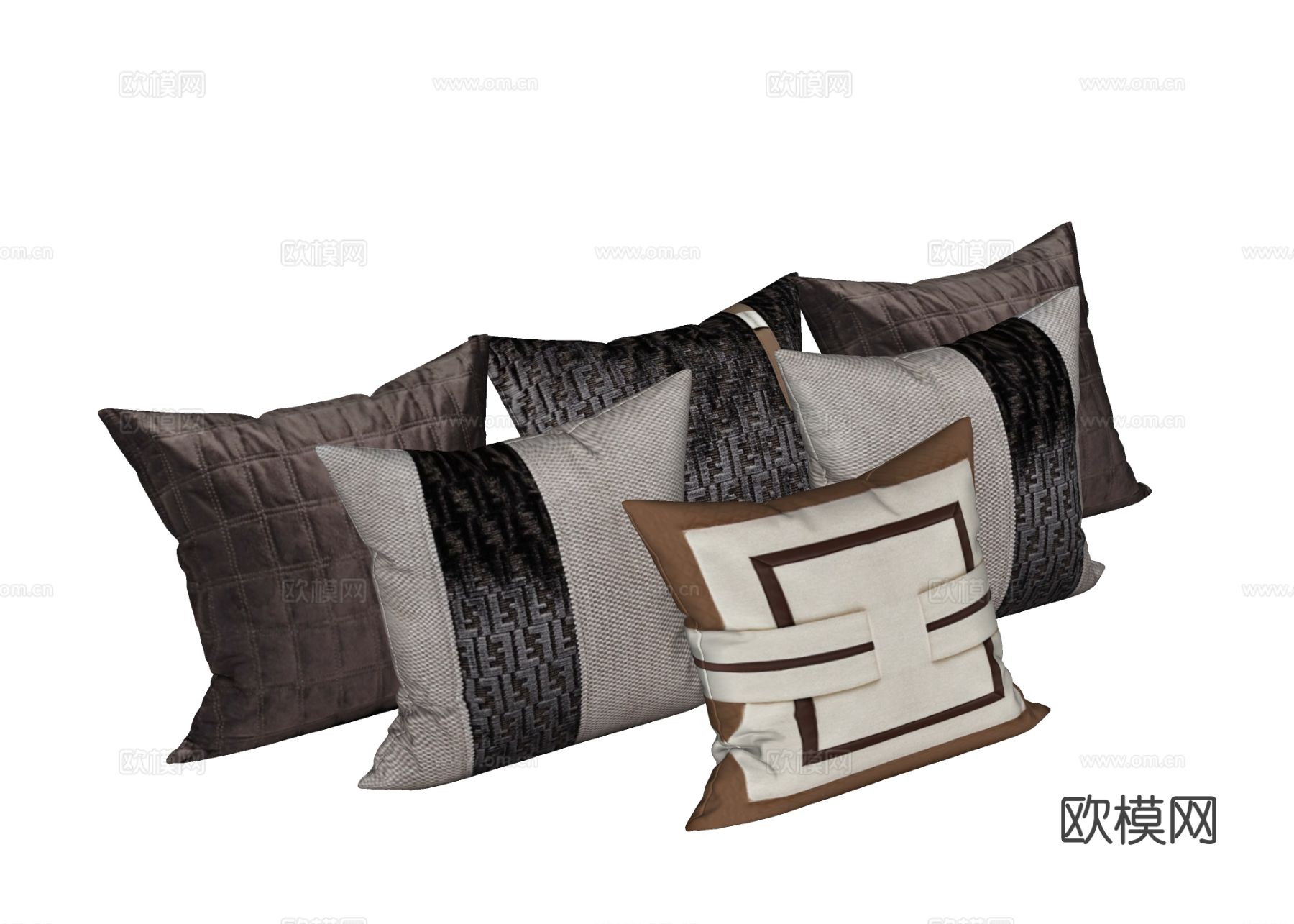 现代抱枕枕头su模型