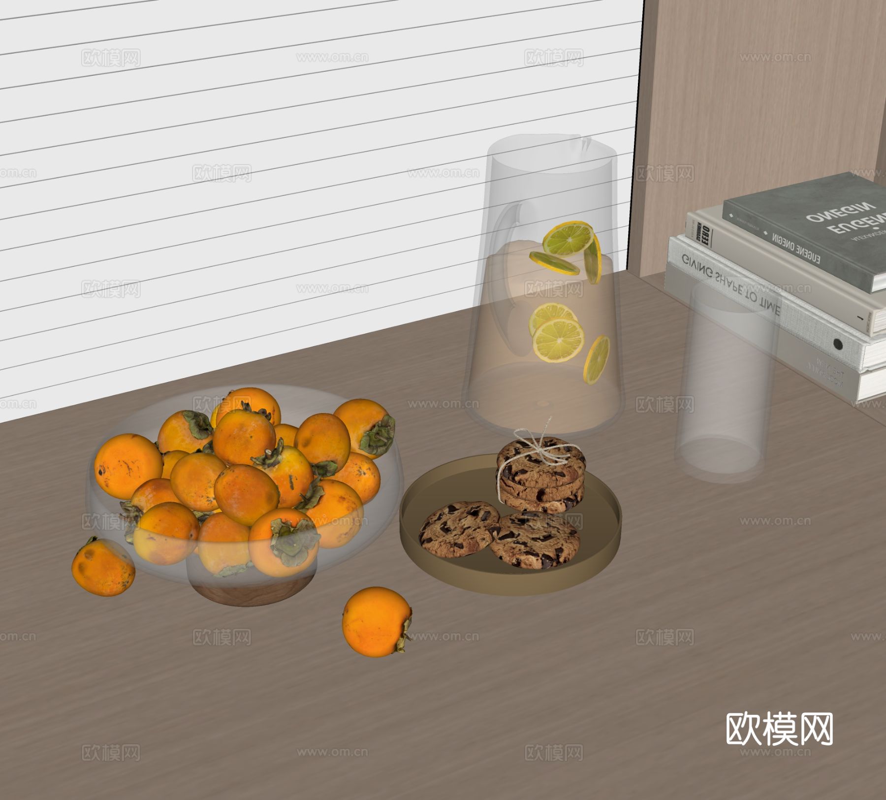 现代水果水杯su模型