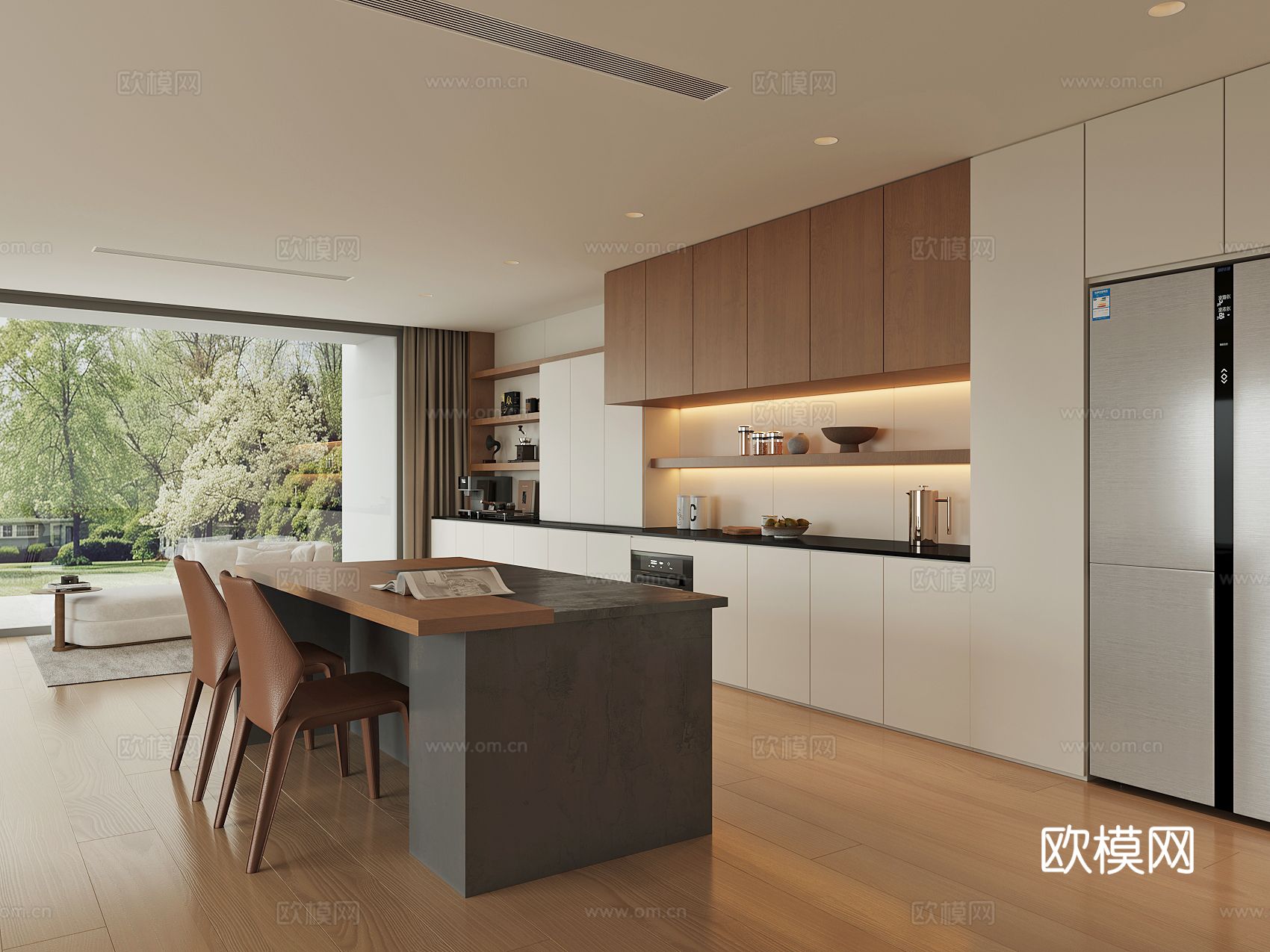 现代餐厅su模型