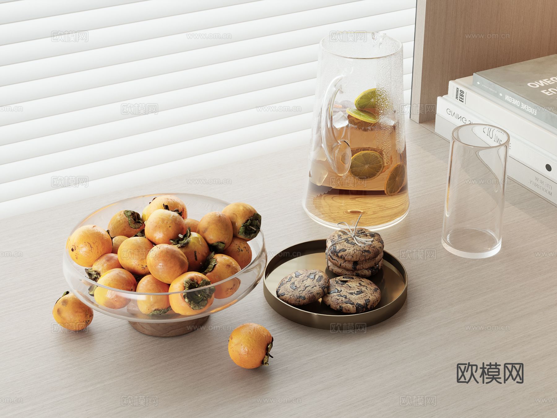 现代水果水杯su模型