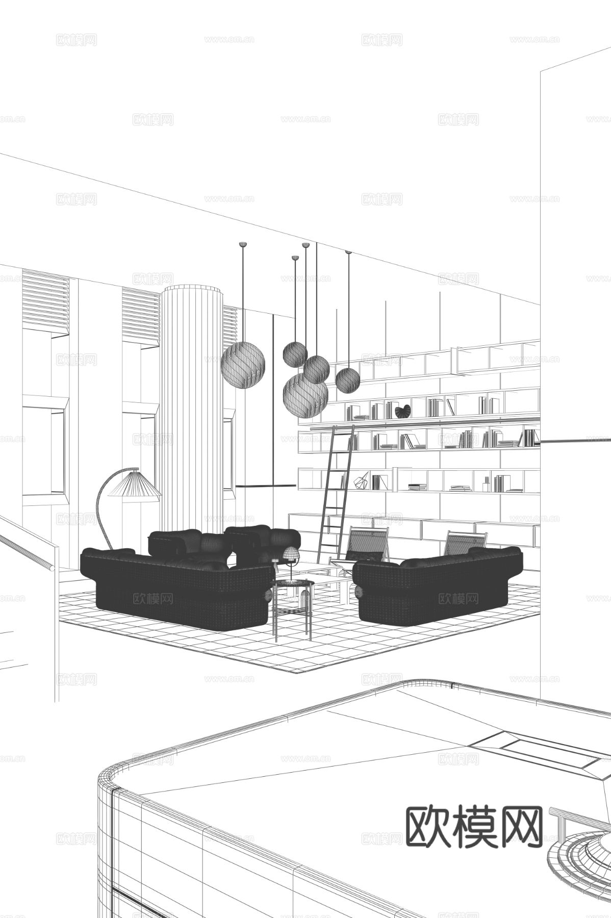 黄全 NANA · GUBI 展厅3d模型下载（渲染图2）