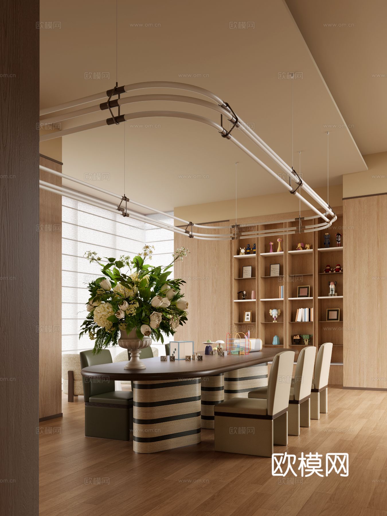 唐忠汉｜中海 · 映澜台 儿童阅读区3d模型下载（渲染图1）