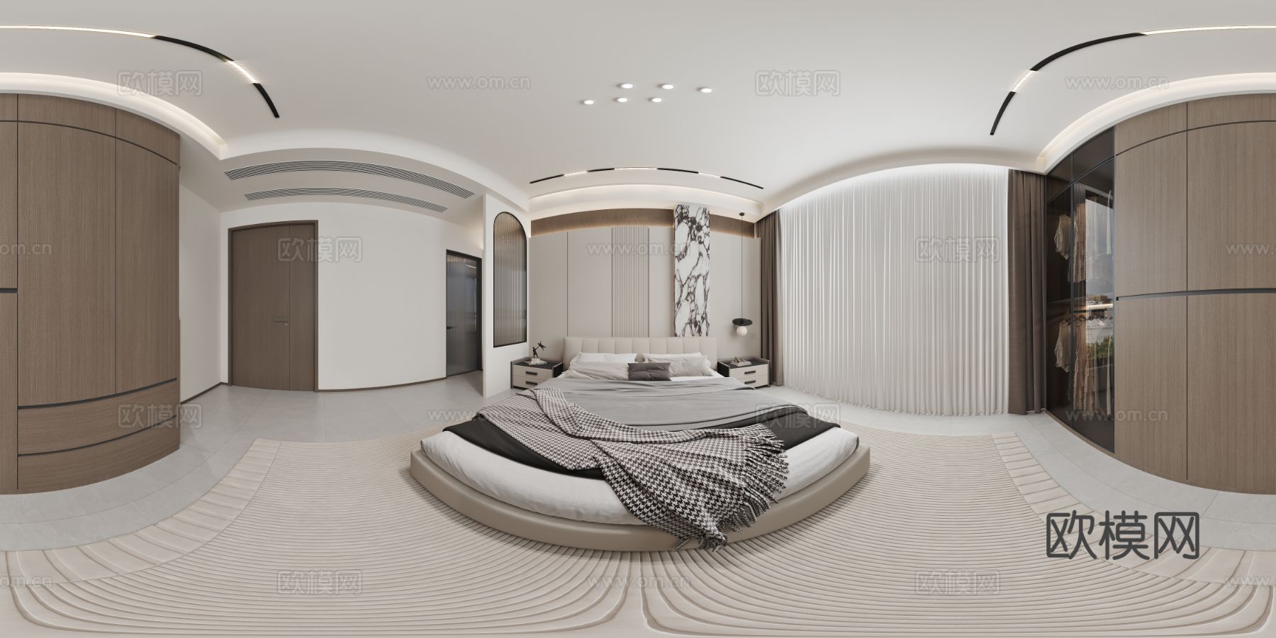 爱国村设计客餐厅 卧室 方案全景效果图下载（渲染图9）