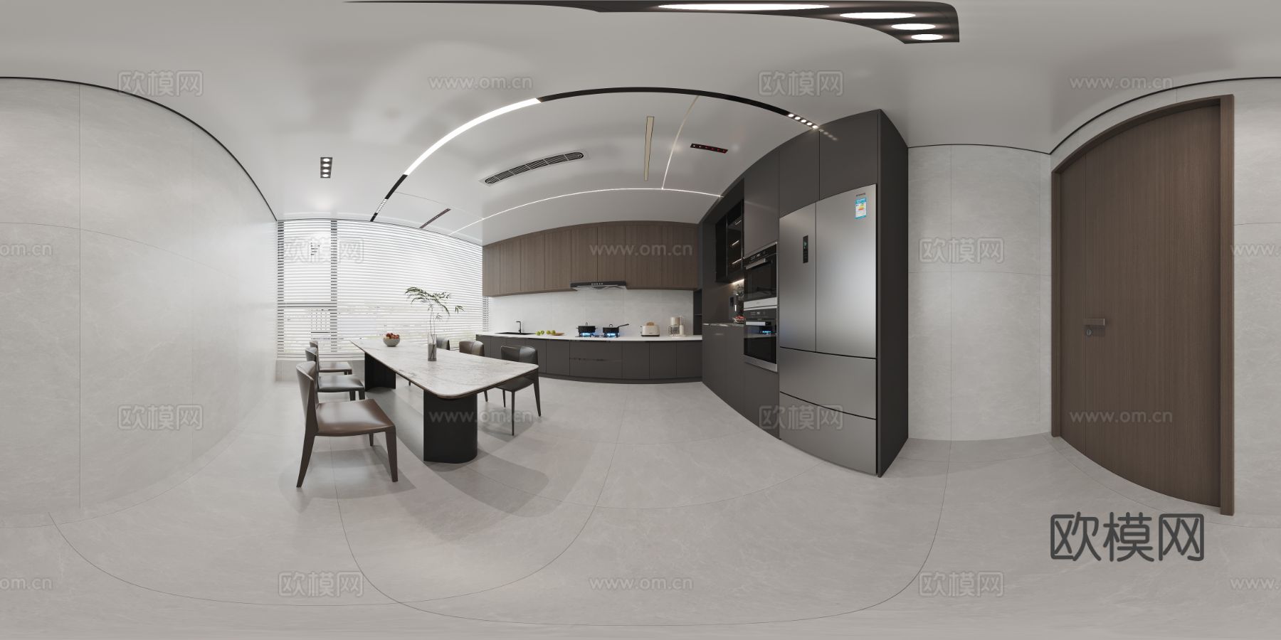 爱国村设计客餐厅 卧室 方案全景效果图下载（渲染图2）